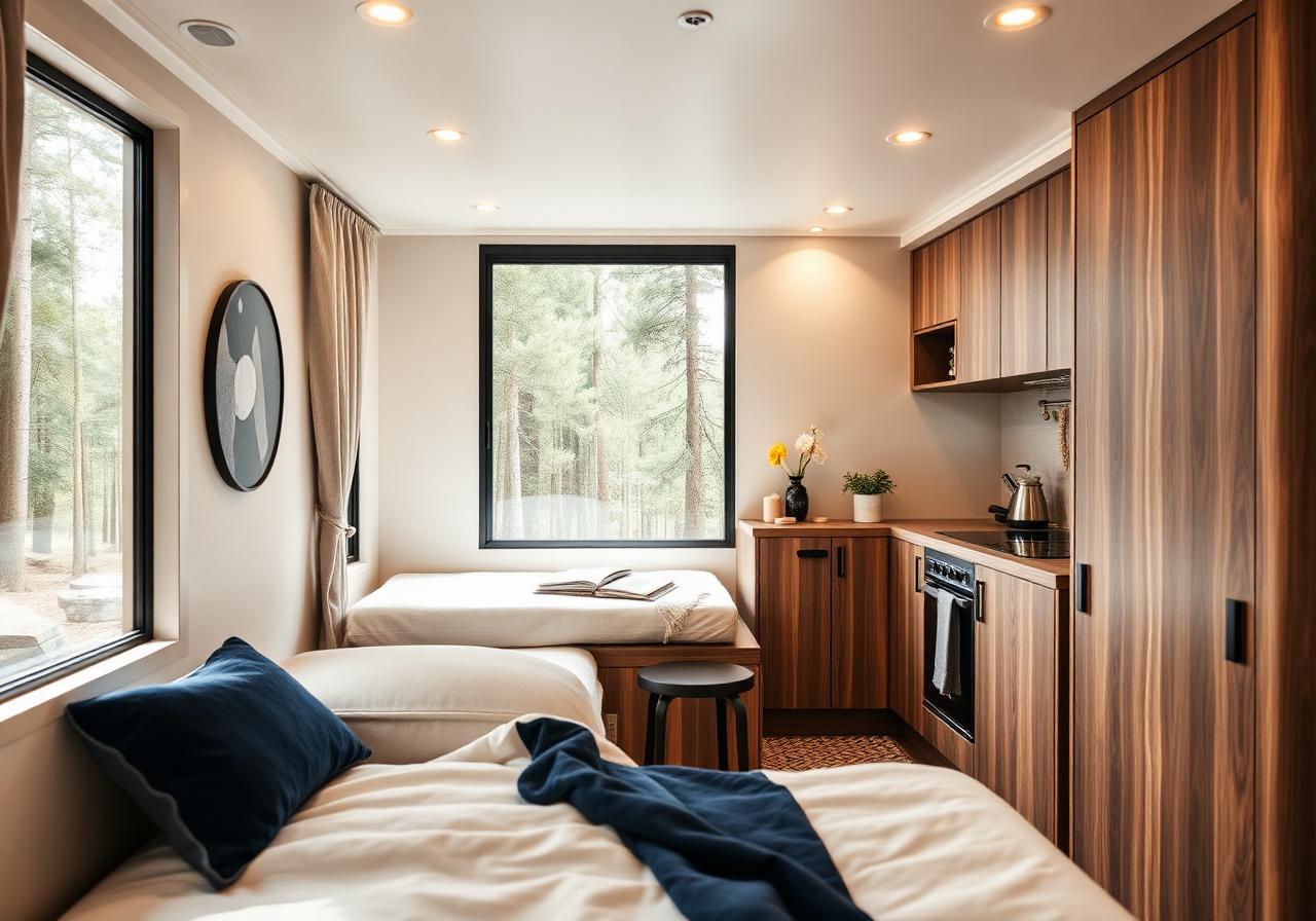 Interior do Mobil Home i9lands